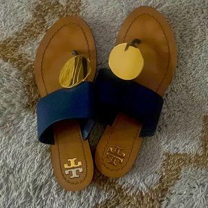 Tory Burch Patos Disk Leather Sandals
